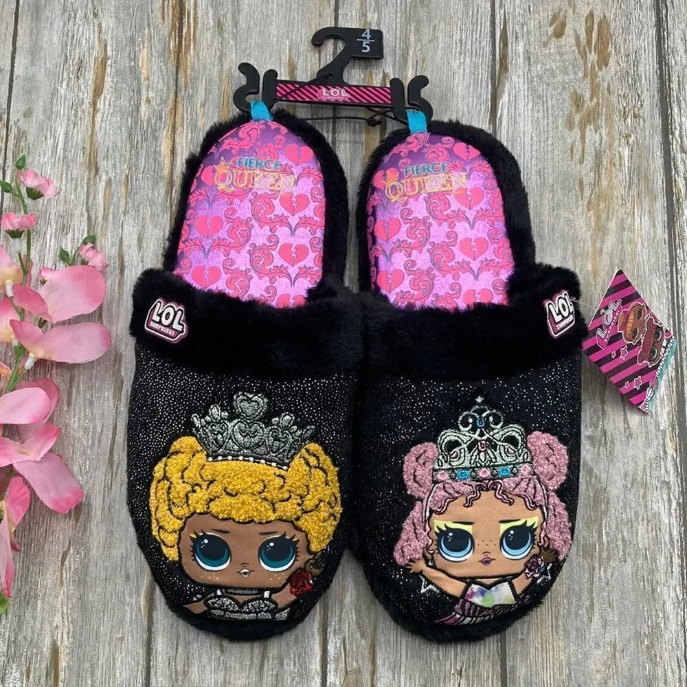 Big Girl LoL Surprise! Graphic Comfy Lounge Slippers Shoes Size 4/5